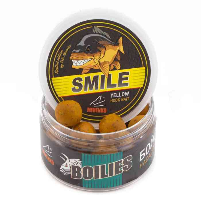 Купить Купить Насадочные бойлы MINENKO SQUID & OCTOPUS (SMILE) 20мм (варёные) до 10.2023