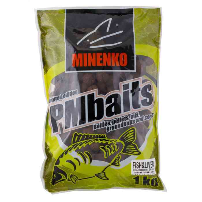 Купить Купить Бойлы пылящие MINENKO Fish & Liver 24мм (1кг)