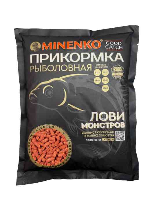 Купить Купить Пеллетс MINENKO Good Catch Клубника 5мм