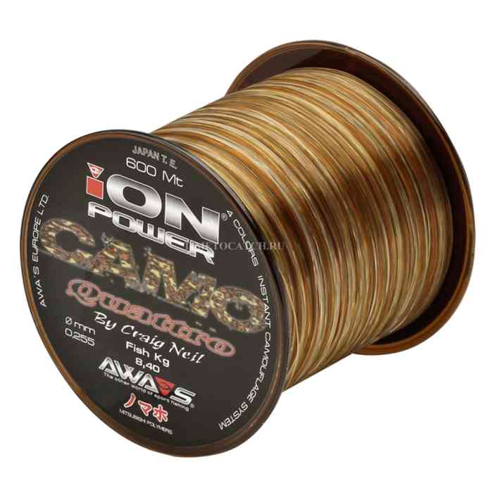 Купить Купить Леска карповая Awa'S ION POWER CAMO QUATTRO 0.309мм