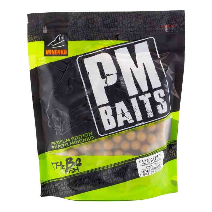 Бойлы пылящие MINENKO ST Pineapple & Krill 14мм (Zip-lock)